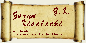 Zoran Kiselički vizit kartica